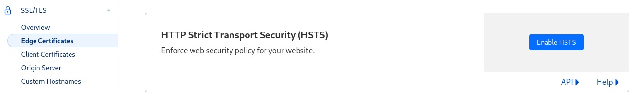 Enabling HSTS on CloudFlare