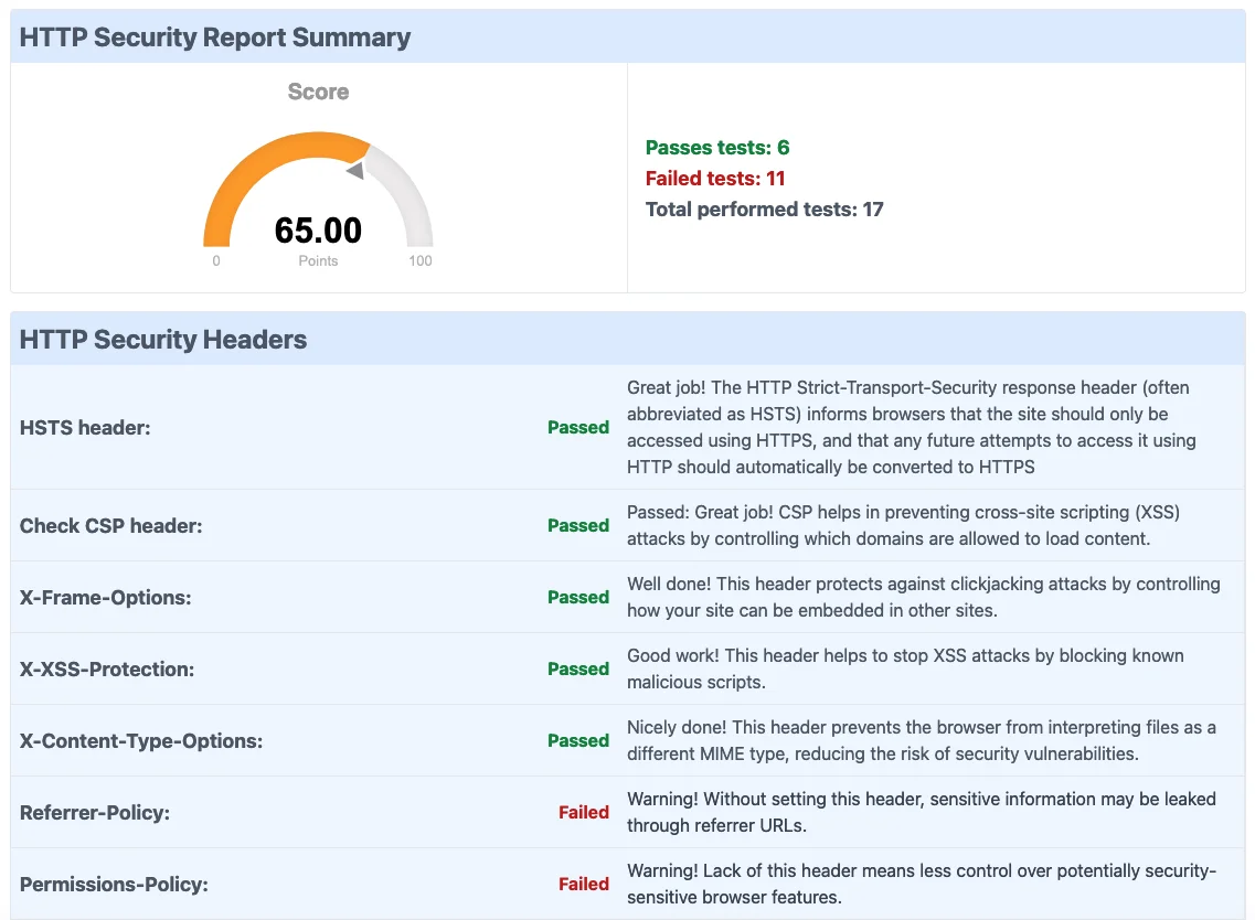 Nginx Server Security Test with ProtocolGuard