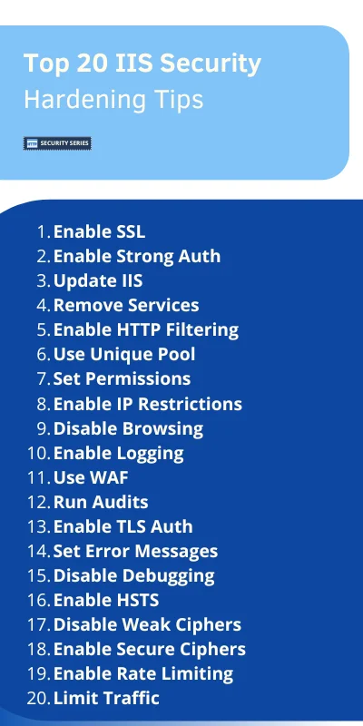 Top 20. IIS Security Hardening Tips and Tricks