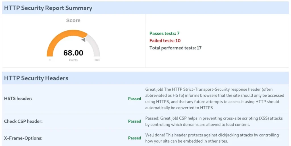 http headers security test